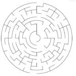 30 Pages Simple Circle Maze Puzzle Book for Kids Ages 4–8_1