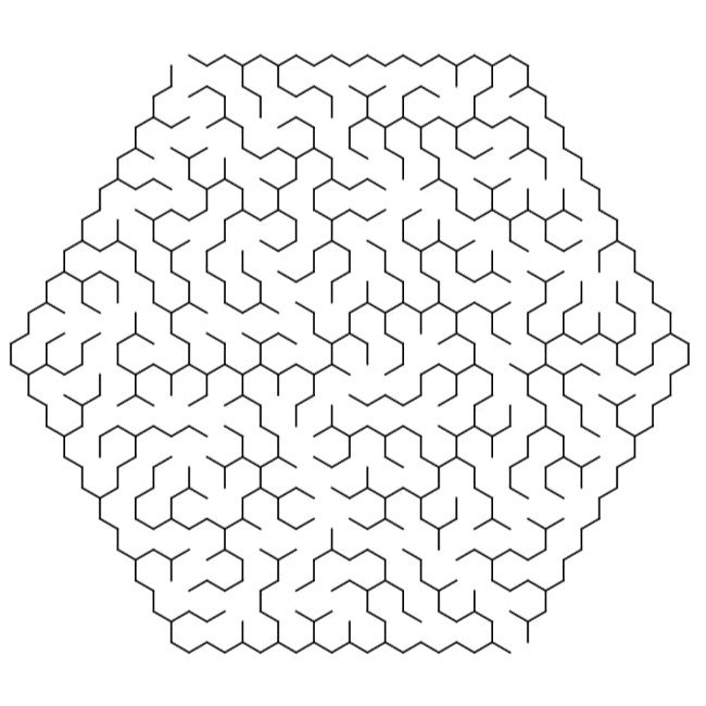 30 page hexagon Maze puzzle book_1