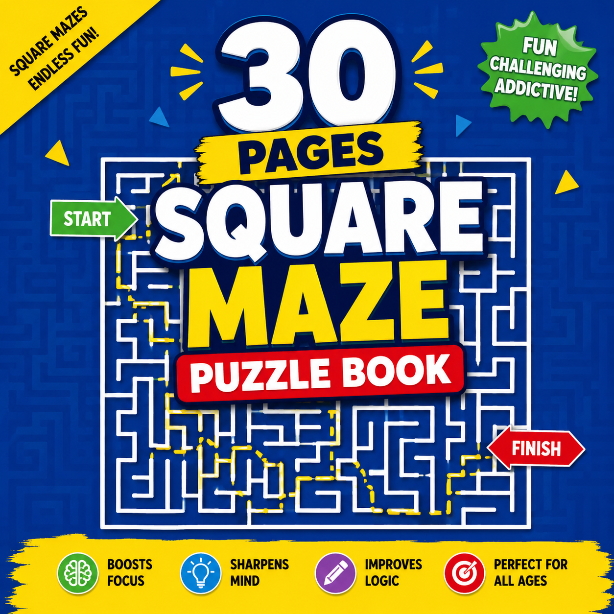 30 pages Square Maze Puzzle 30 pages Square Maze Puzzle