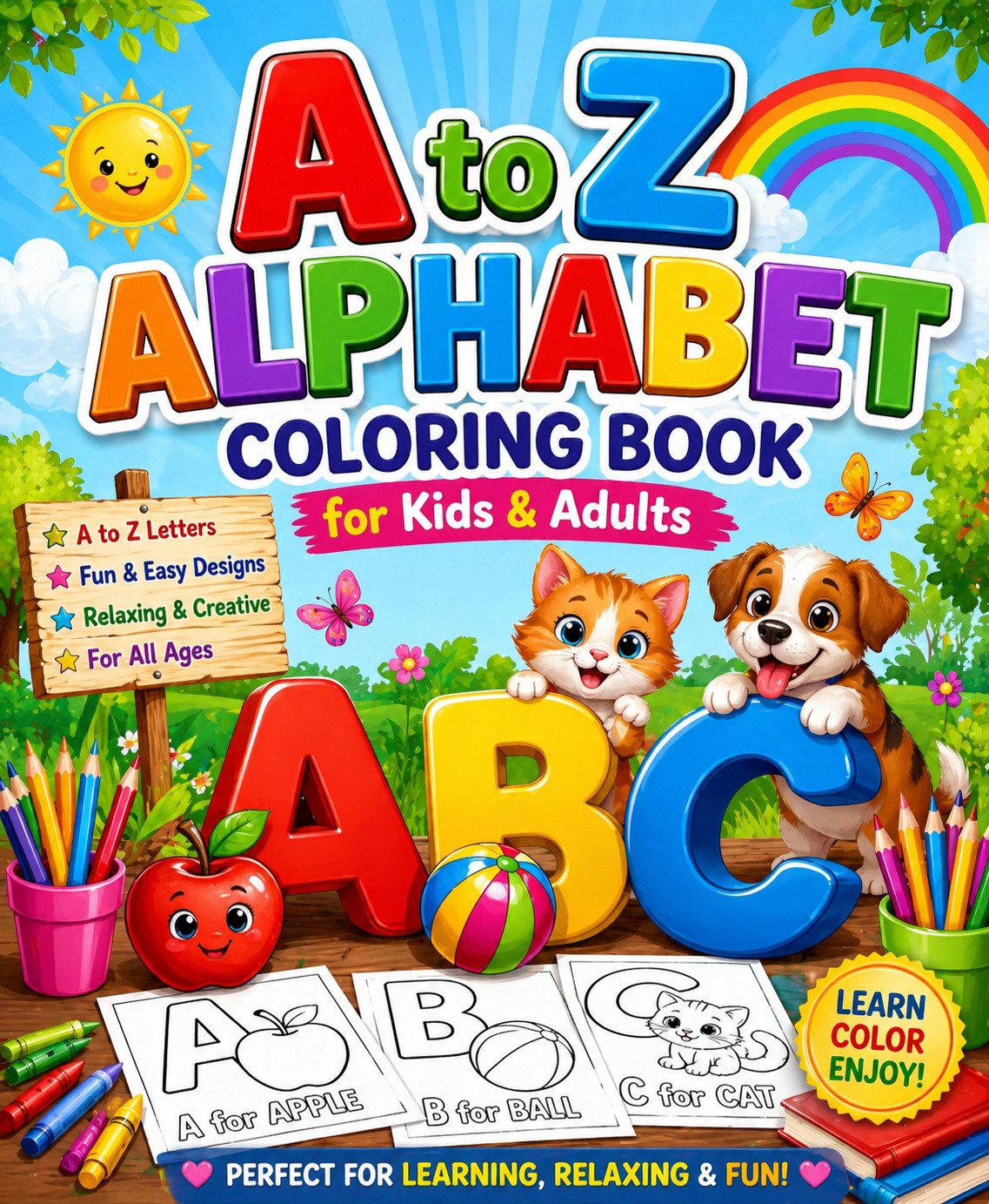A to Z Alphabet Coloring Book for Kids1 A to Z Alphabet Coloring Book for Kids1