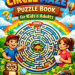 Circle Maze Puzzle Book for Kids (30 Pages)