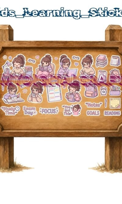 Cute Exam & School Study Planner 20 Sticker Bundle1