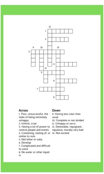 Digital Crossword Puzzle 30 Page Pack1