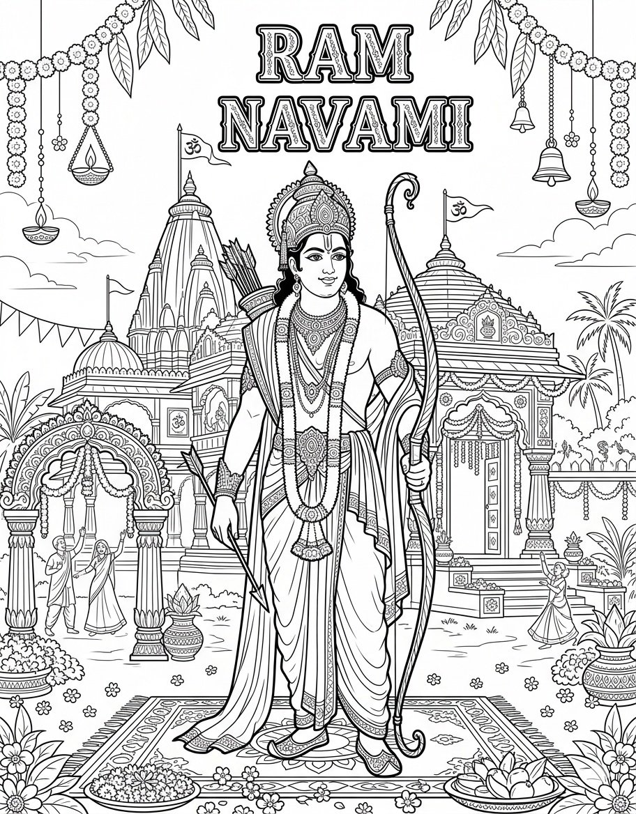 Indian Festivals Coloring Book For kids aur adults7
