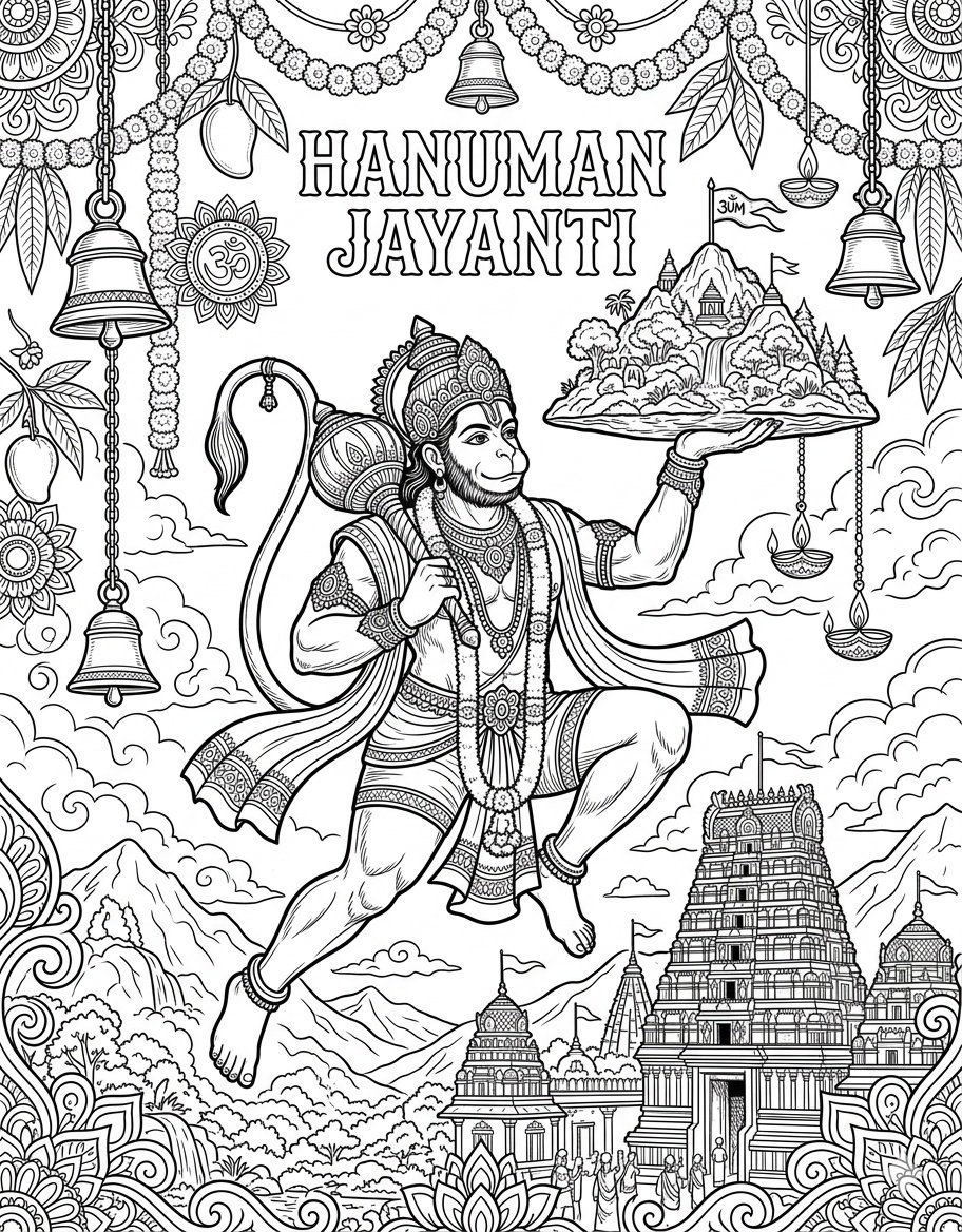 Indian Festivals Coloring Book For kids aur adults8