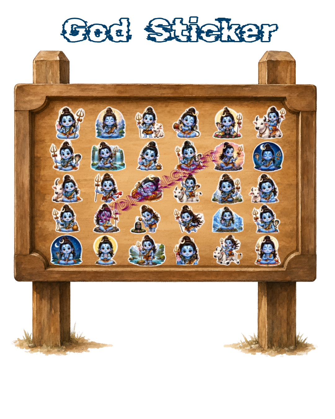 Kids God Shiv 95 Sticker Bundle PNG3 Kids God Shiv 95 Sticker Bundle PNG3
