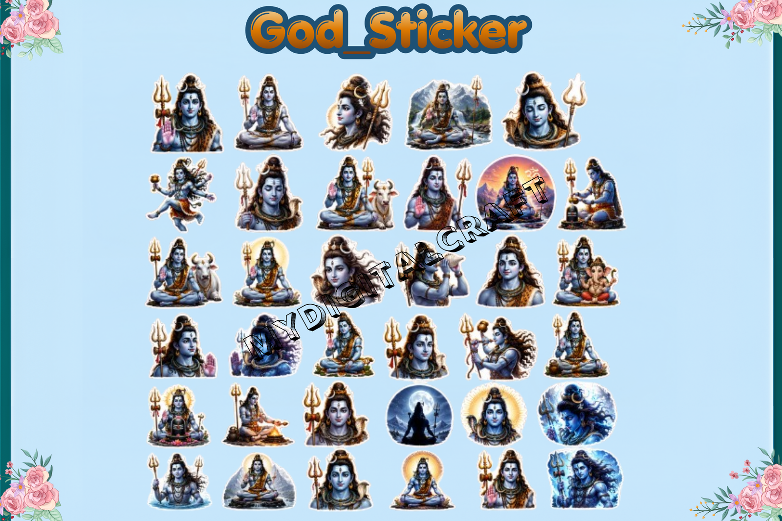 Kids God Shiv 95 Sticker Bundle PNG6 Kids God Shiv 95 Sticker Bundle PNG6