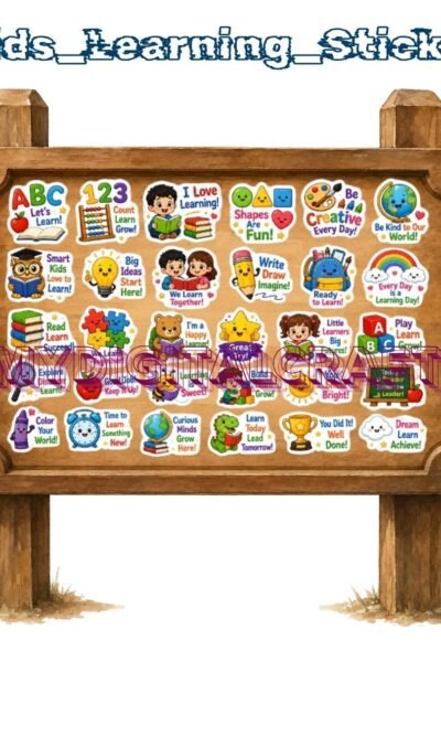 Kindergarten Educational 30 Sticker Bundle1