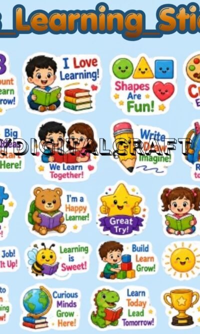 Kindergarten Educational 30 Sticker Bundle2