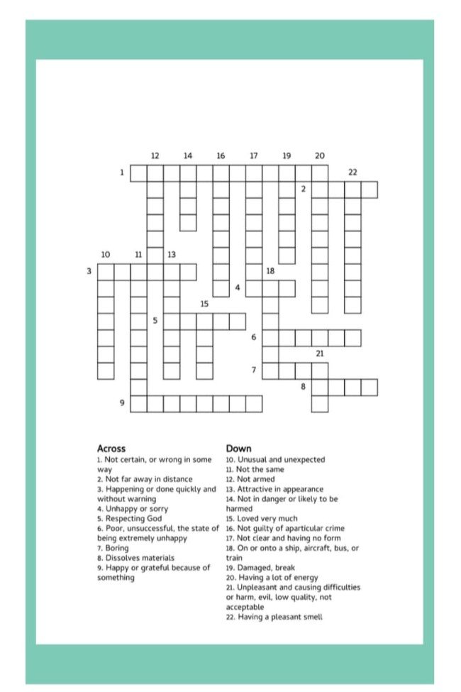 Printable Digital Crossword Puzzle 30 Page Pack for Kids & Adults3 Printable Digital Crossword Puzzle 30 Page Pack for Kids & Adults3