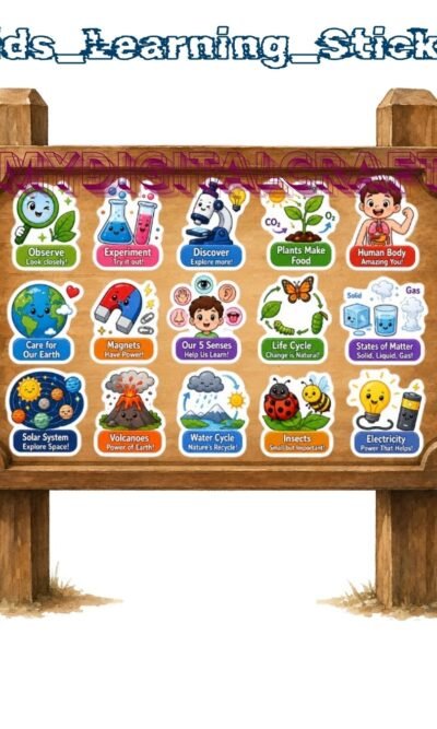 Science Learning 30 Stickers Bundle1