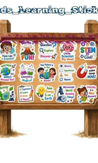 Science Learning 30 Stickers Bundle2