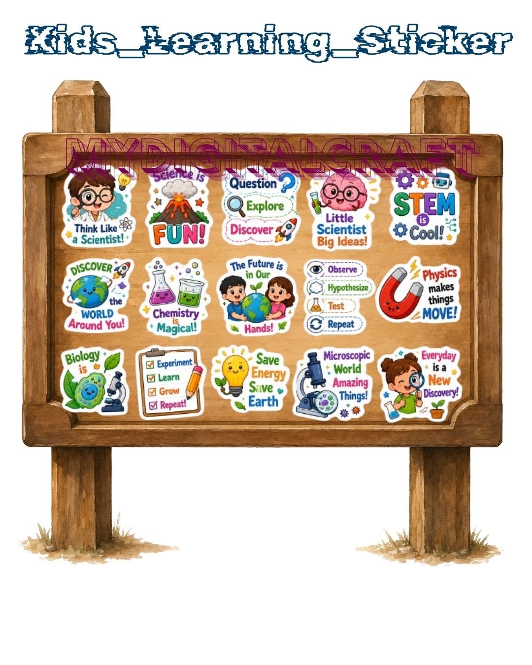 Science Learning 30 Stickers Bundle2 Science Learning 30 Stickers Bundle2
