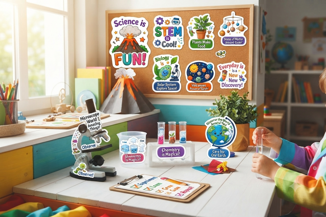 Science Learning 30 Stickers Bundle8 Science Learning 30 Stickers Bundle8