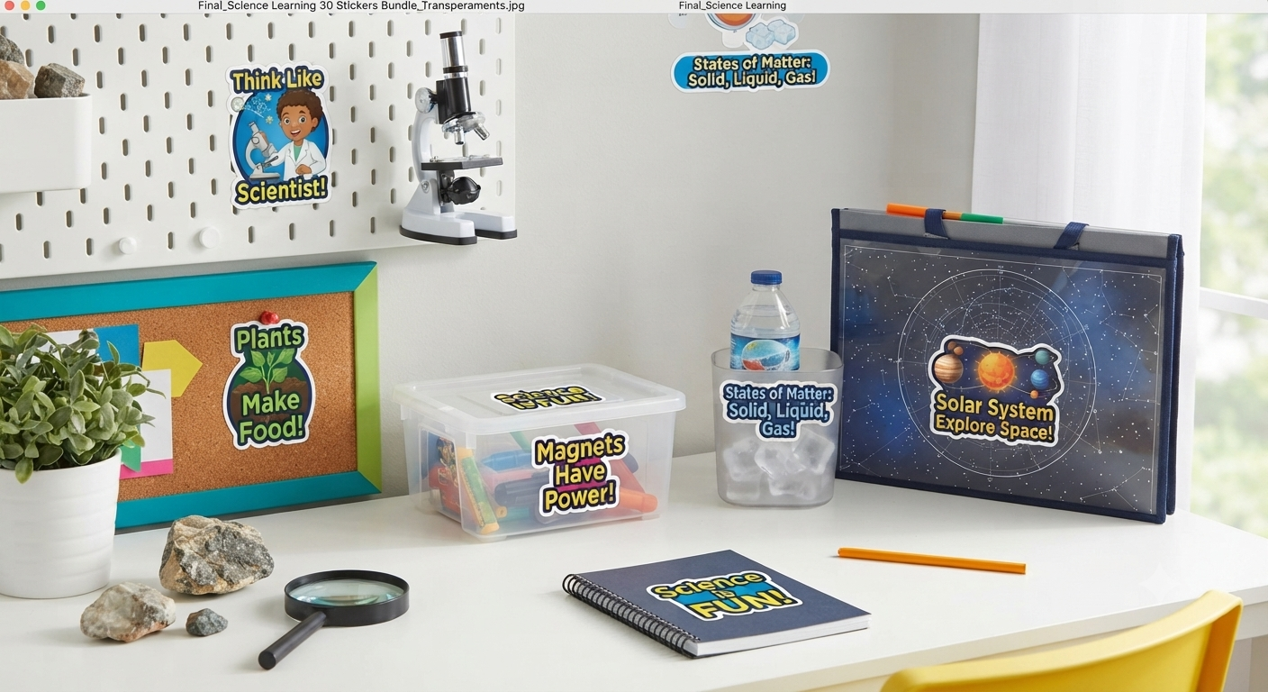Science Learning 30 Stickers Bundle9 Science Learning 30 Stickers Bundle9
