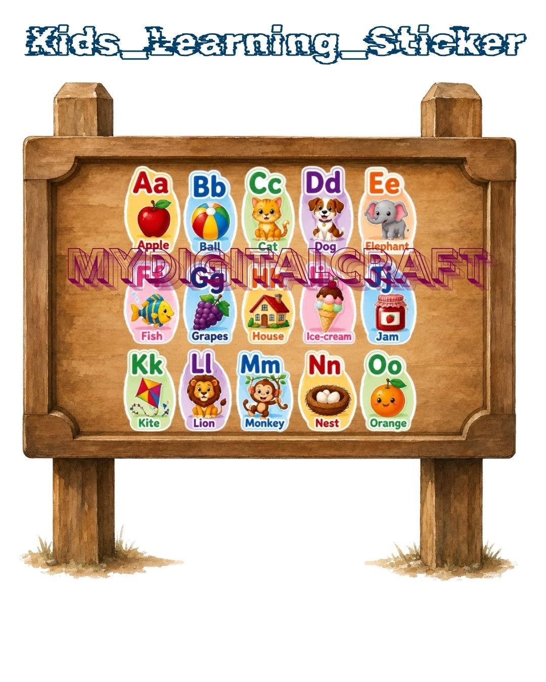 Simple Alphabet & Phonics Stickers A To Z1 Simple Alphabet & Phonics Stickers A To Z1