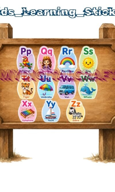 Simple Alphabet & Phonics Stickers A To Z2