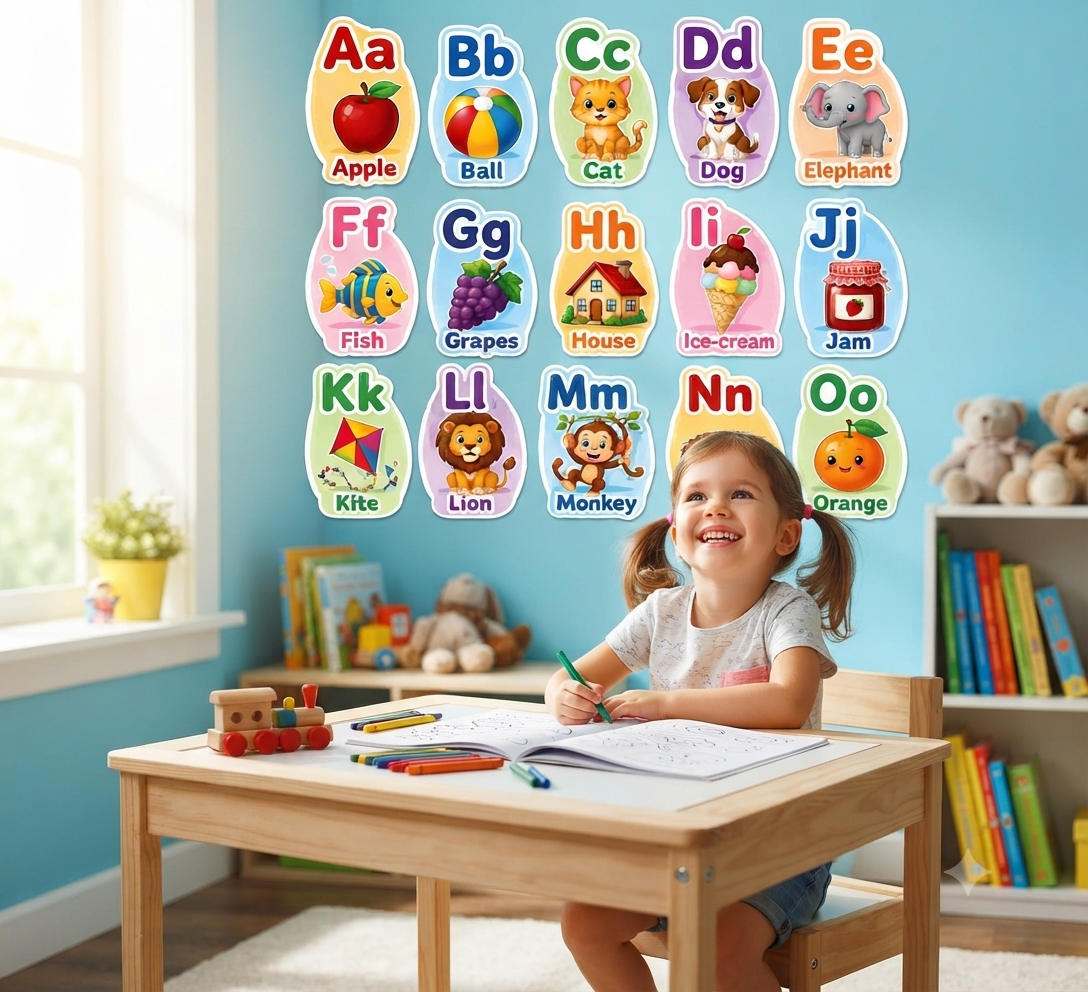 Simple Alphabet & Phonics Stickers A To Z8 Simple Alphabet & Phonics Stickers A To Z8