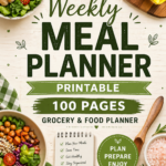 WEEKLY MEAL PLANNER BOOK 100 PAGES