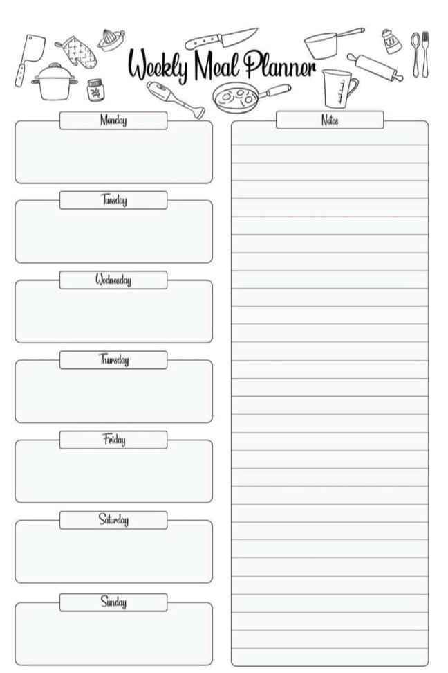 WEEKLY MEAL PLANNER BOOK 100 PAGES_1 WEEKLY MEAL PLANNER BOOK 100 PAGES_1