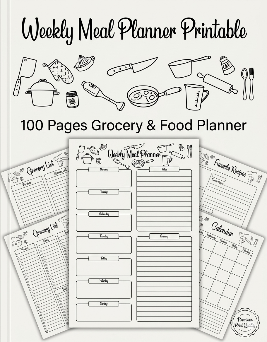 WEEKLY MEAL PLANNER BOOK 100 PAGES_6 WEEKLY MEAL PLANNER BOOK 100 PAGES_6