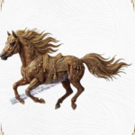 3D Textured Embroidery Horse Artwork 5 Patch Design_2
