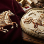 3D Textured Embroidery Horse Artwork 5 Patch Design_8