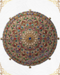 3D Textured Embroidery Royal Circular Mandala Artwork 10 patch Design_1