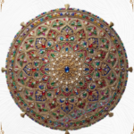 3D Textured Embroidery Royal Circular Mandala Artwork 10 patch Design_1