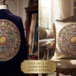 3D Textured Embroidery Royal Circular Mandala Artwork 10 patch Design_11