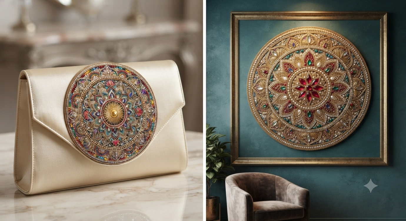 3D Textured Embroidery Royal Circular Mandala Artwork 10 patch Design_14 3D Textured Embroidery Royal Circular Mandala Artwork 10 patch Design_14