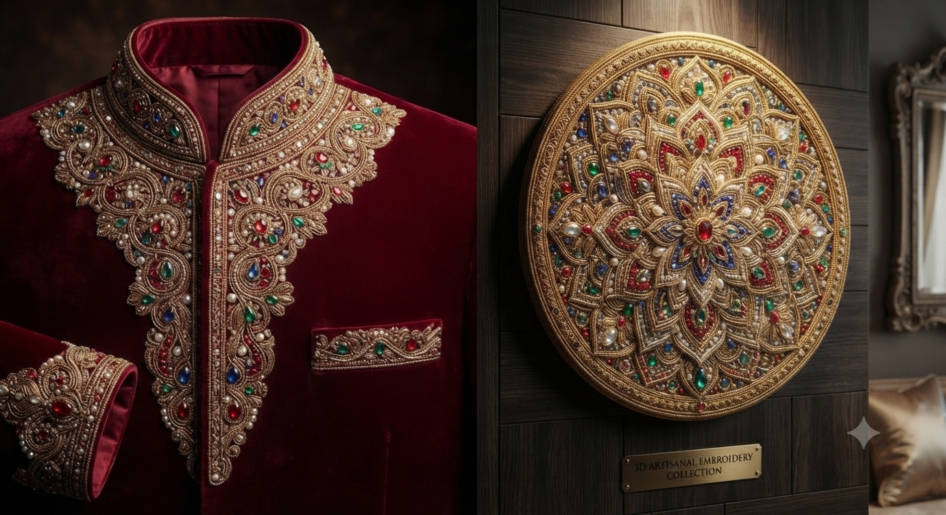 3D Textured Embroidery Royal Circular Mandala Artwork 10 patch Design_15 3D Textured Embroidery Royal Circular Mandala Artwork 10 patch Design_15