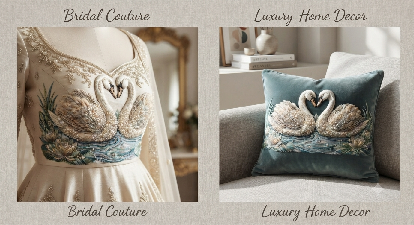 3D Textured Embroidery Swan 3 Patch Design PNG_6 3D Textured Embroidery Swan 3 Patch Design PNG_6