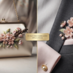 Luxury 3D Textured Embroidery Cherry Blossom Branch with Pearl Flowers_7