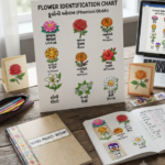 20_Pcs Flowers Guj,Hindi And English name_Sticker_6