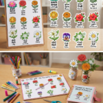 20_Pcs Flowers Guj,Hindi And English name_Sticker_8