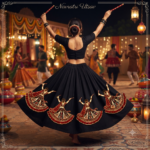 5 Digital Garba Dancer 3D Embroidery Sticker_7