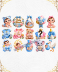 40++ Digital Baby Shower 3D Design PNG  | Cute Baby Shower Clipart | Boy & Girl Baby Shower Design