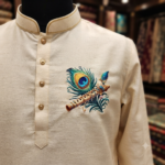Digital 3D Krishna Flute Peacock Feather Sticker_3