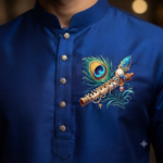 Digital 3D Krishna Flute Peacock Feather Sticker_4