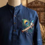 Digital 3D Krishna Flute Peacock Feather Sticker_7