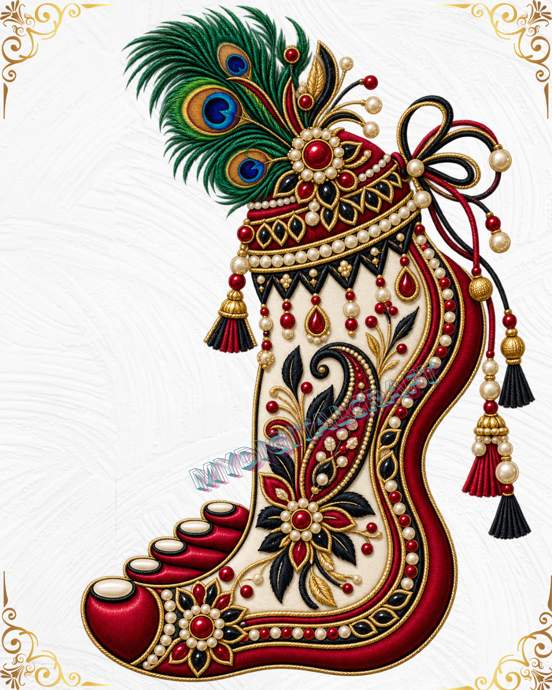 Royal Krishna Poshak DTF Iron On Transfer_4