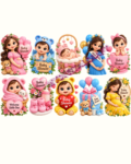 10 Pcs Digital Baby Shower 3D Design Bundle_1