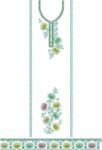 2.5MM Bhungali Sequin Suit Embroidery Design with Floral Neckline
