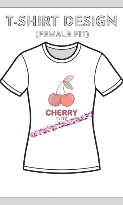 Cute Cherry Women’s T-Shirt Design_1