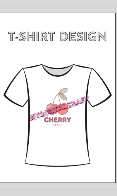 Cute Cherry Women’s T-Shirt Design_2