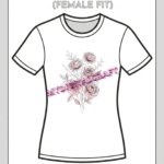Elegant Pink Floral Bouquet 3D Ladies T-Shirt Design_1