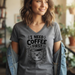 I Need Coffee First Funny Coffee Lover T-Shirt Design_5