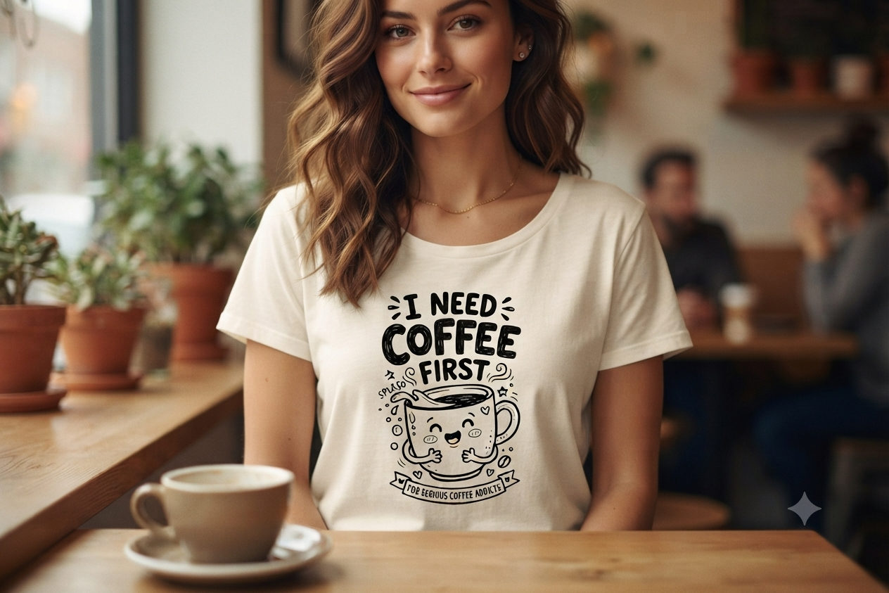 I Need Coffee First Funny Coffee Lover T-Shirt Design_7